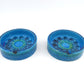 Seltener 1960s Vintage Rimini Blue Bitossi Keramik Aschenbecher 87-62 Design Aldo Londi Mid-Century Modern Design - blauer Fat-Lava Designklassiker