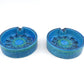 Seltener 1960s Vintage Rimini Blue Bitossi Keramik Aschenbecher 87-62 Design Aldo Londi Mid-Century Modern Design - blauer Fat-Lava Designklassiker