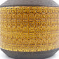 Große XL Bitossi Keramik Vase 309/26 Rimini Gelb Design Aldo Londi Mid-Century Modern Design mit seltener gelber Glasur 1960s italienischer Fat-Lava Designklassiker