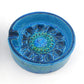 Seltener 1960s Vintage Rimini Blue Bitossi Keramik Aschenbecher 87-62 Design Aldo Londi Mid-Century Modern Design - blauer Fat-Lava Designklassiker