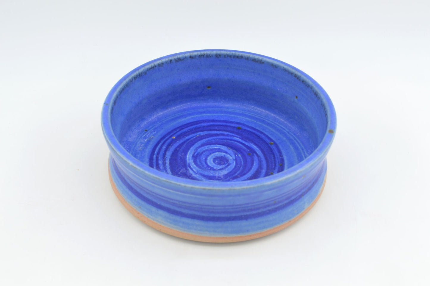 Extrem seltene blaue Tue Poulsen Denmark Schale brutalistische dänische Studiokeramik 1960s Danish Mid-Century Modern Design