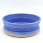 Extrem seltene blaue Tue Poulsen Denmark Schale brutalistische dänische Studiokeramik 1960s Danish Mid-Century Modern Design