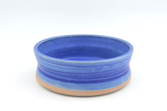 Extrem seltene blaue Tue Poulsen Denmark Schale brutalistische dänische Studiokeramik 1960s Danish Mid-Century Modern Design