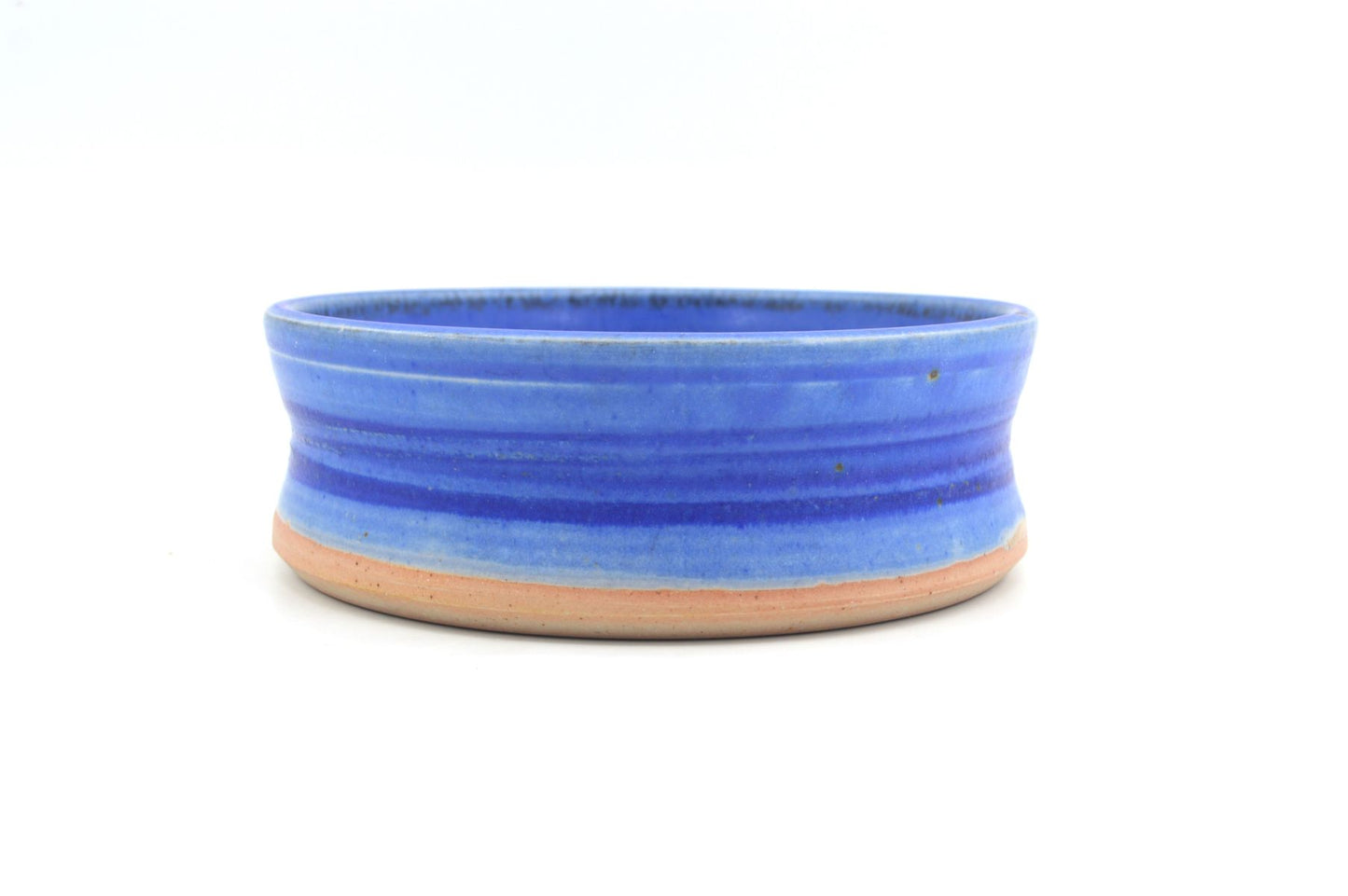 Extrem seltene blaue Tue Poulsen Denmark Schale brutalistische dänische Studiokeramik 1960s Danish Mid-Century Modern Design