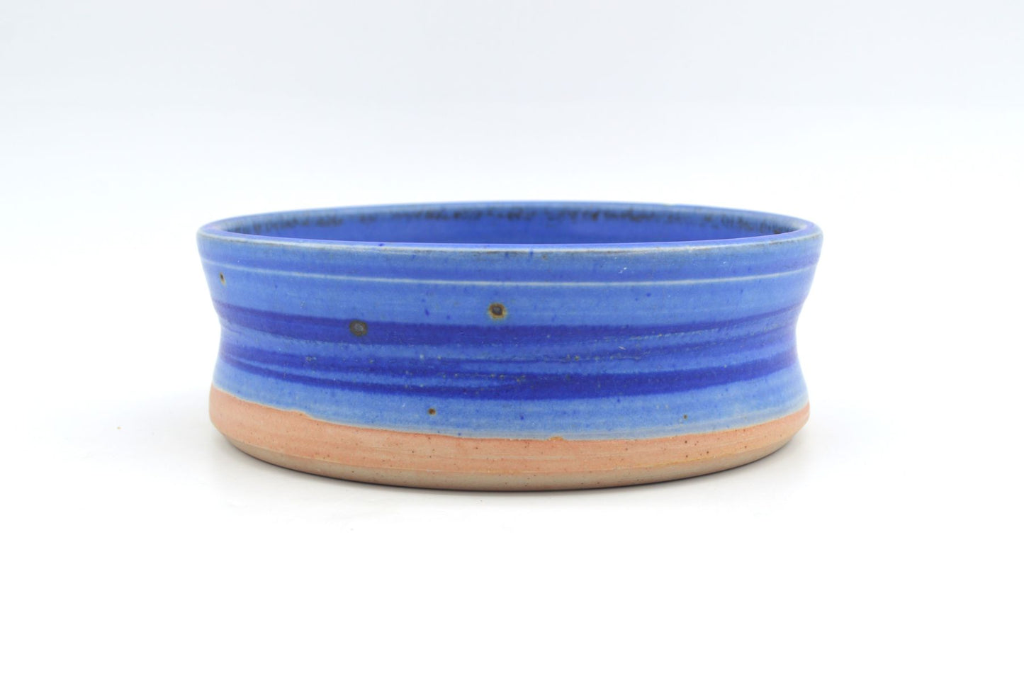 Extrem seltene blaue Tue Poulsen Denmark Schale brutalistische dänische Studiokeramik 1960s Danish Mid-Century Modern Design
