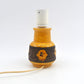 Vintage Bitossi Keramik Tischlampe Carta Design Aldo Londi Mid-Century Modern Design mit seltener gelber Glasur 1960s italienischer Designklassiker