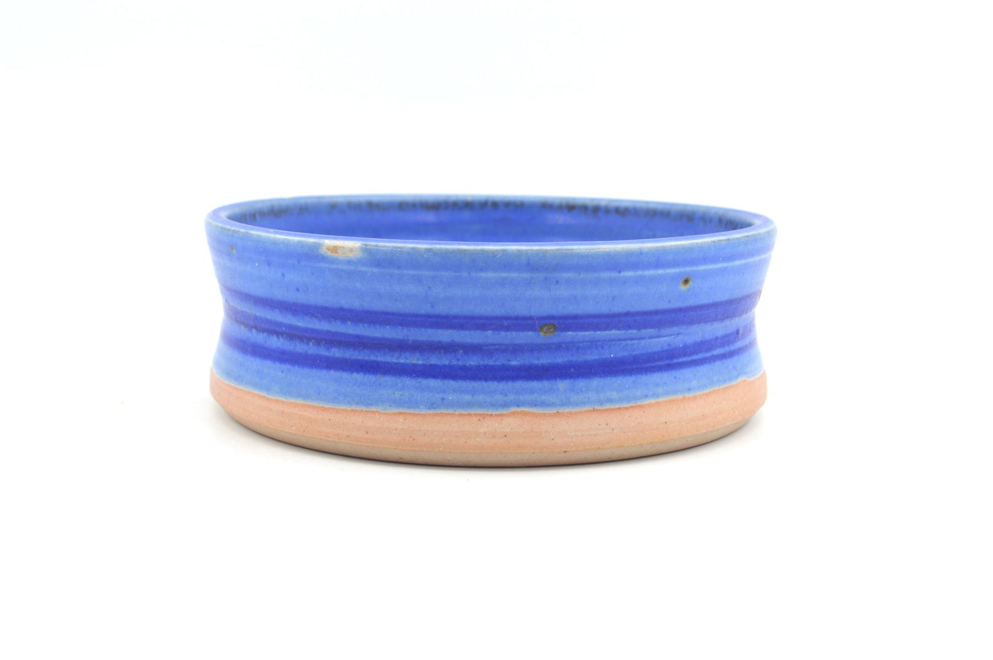 Extrem seltene blaue Tue Poulsen Denmark Schale brutalistische dänische Studiokeramik 1960s Danish Mid-Century Modern Design