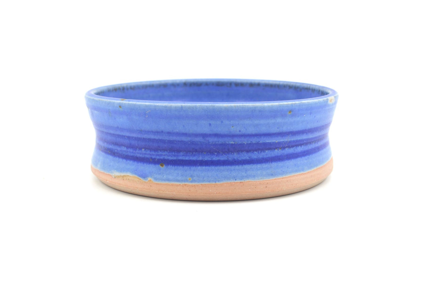 Extrem seltene blaue Tue Poulsen Denmark Schale brutalistische dänische Studiokeramik 1960s Danish Mid-Century Modern Design