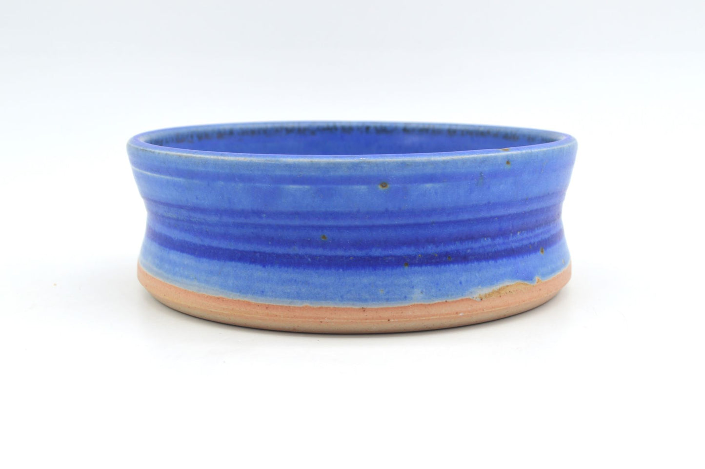 Extrem seltene blaue Tue Poulsen Denmark Schale brutalistische dänische Studiokeramik 1960s Danish Mid-Century Modern Design