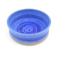 Extrem seltene blaue Tue Poulsen Denmark Schale brutalistische dänische Studiokeramik 1960s Danish Mid-Century Modern Design
