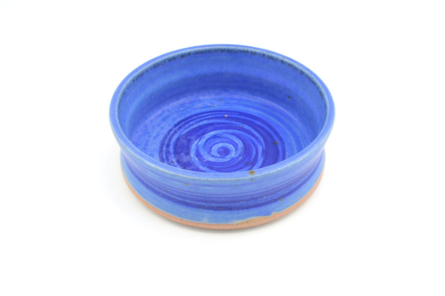 Extrem seltene blaue Tue Poulsen Denmark Schale brutalistische dänische Studiokeramik 1960s Danish Mid-Century Modern Design