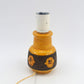Vintage Bitossi Keramik Tischlampe Carta Design Aldo Londi Mid-Century Modern Design mit seltener gelber Glasur 1960s italienischer Designklassiker