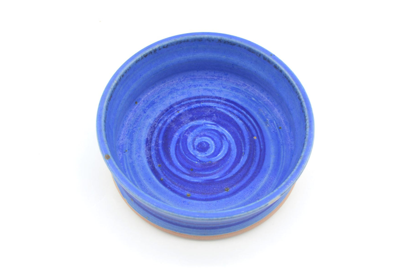 Extrem seltene blaue Tue Poulsen Denmark Schale brutalistische dänische Studiokeramik 1960s Danish Mid-Century Modern Design