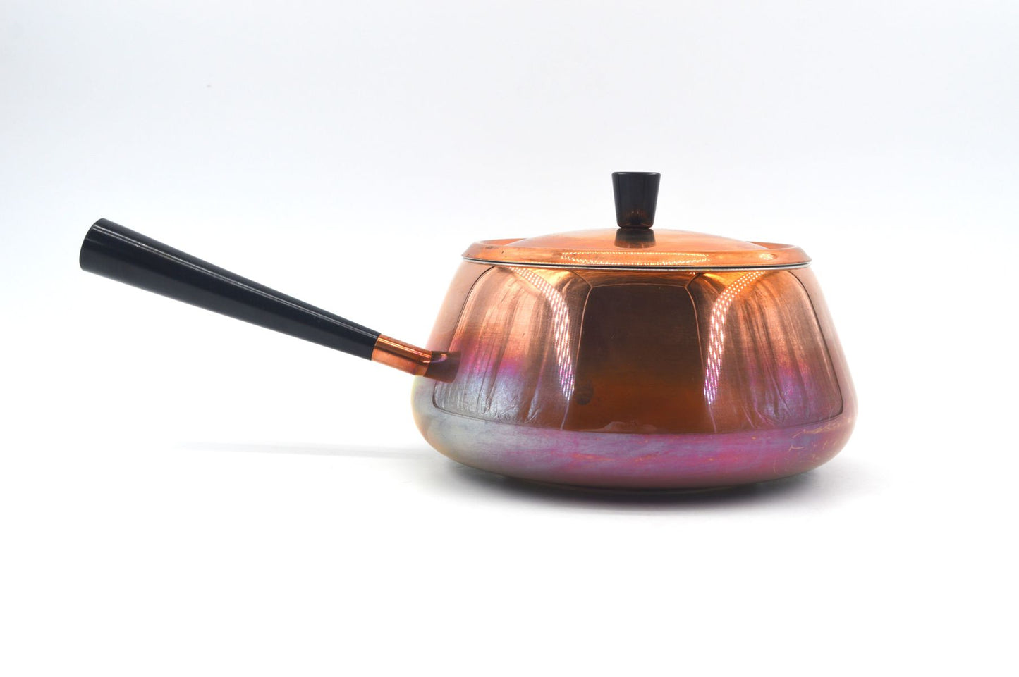 Original 1980s Vintage Spring Culinox Kupfer Fondue Set mit Originalverpackung mit Fondue Topf, Fonduegabeln, Brenner und Ständer, Mid-Century Schweizer Design Fondue