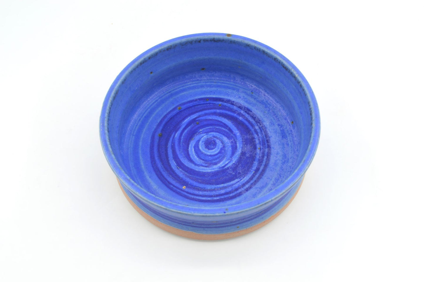 Extrem seltene blaue Tue Poulsen Denmark Schale brutalistische dänische Studiokeramik 1960s Danish Mid-Century Modern Design