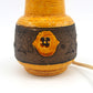 Vintage Bitossi Keramik Tischlampe Carta Design Aldo Londi Mid-Century Modern Design mit seltener gelber Glasur 1960s italienischer Designklassiker
