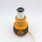Vintage Bitossi Keramik Tischlampe Carta Design Aldo Londi Mid-Century Modern Design mit seltener gelber Glasur 1960s italienischer Designklassiker