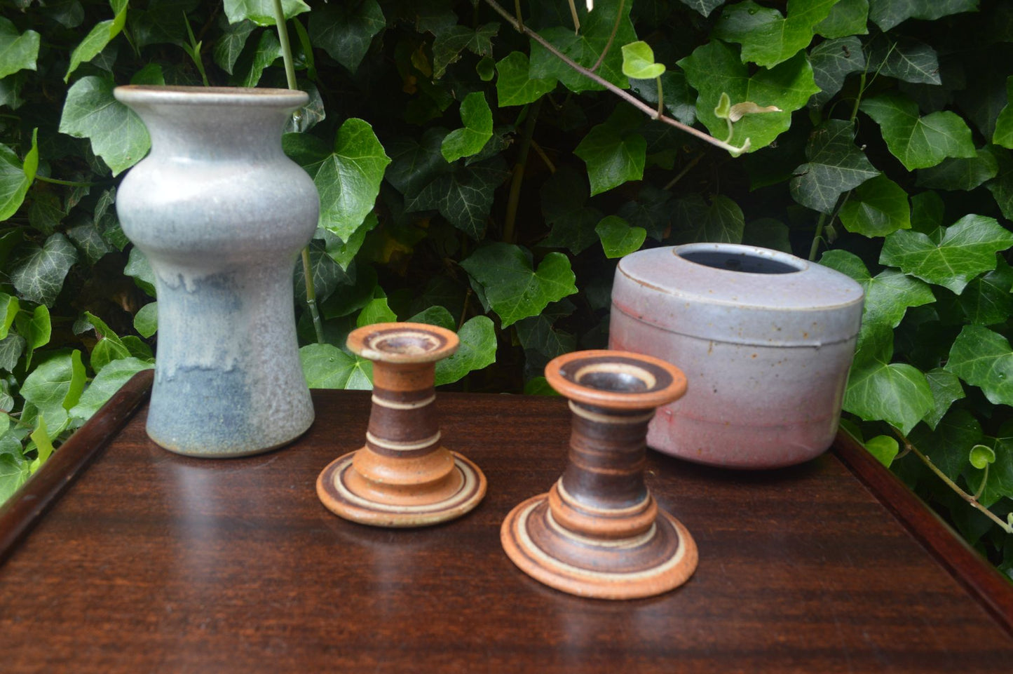 Seltene brutalistische Tue Poulsen Denmark Vintage Kerzenhalter Studiokeramik dänische Kunstkeramik 1960s Vintage Danish MCM Design