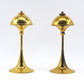Mid-Century Modern Design Hejl Danmark tulpenförmige Messing Petroleumlampen 1960s Danish Modern Design Handmade in Danmark