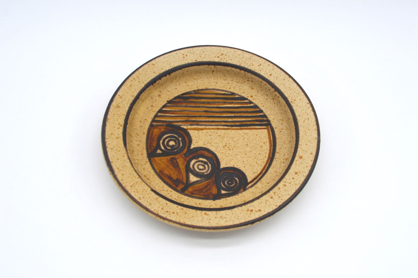 Mid-Century Modern Bente Jessen Danmark Kunstkeramik Schale 1970s Dänemark Studiokeramik Danish Design