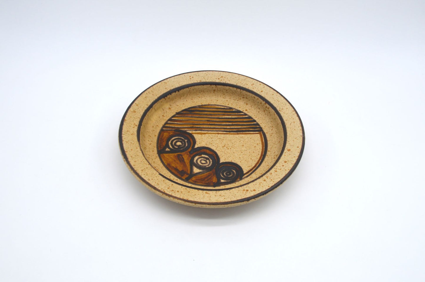 Mid-Century Modern Bente Jessen Danmark Kunstkeramik Schale 1970s Dänemark Studiokeramik Danish Design