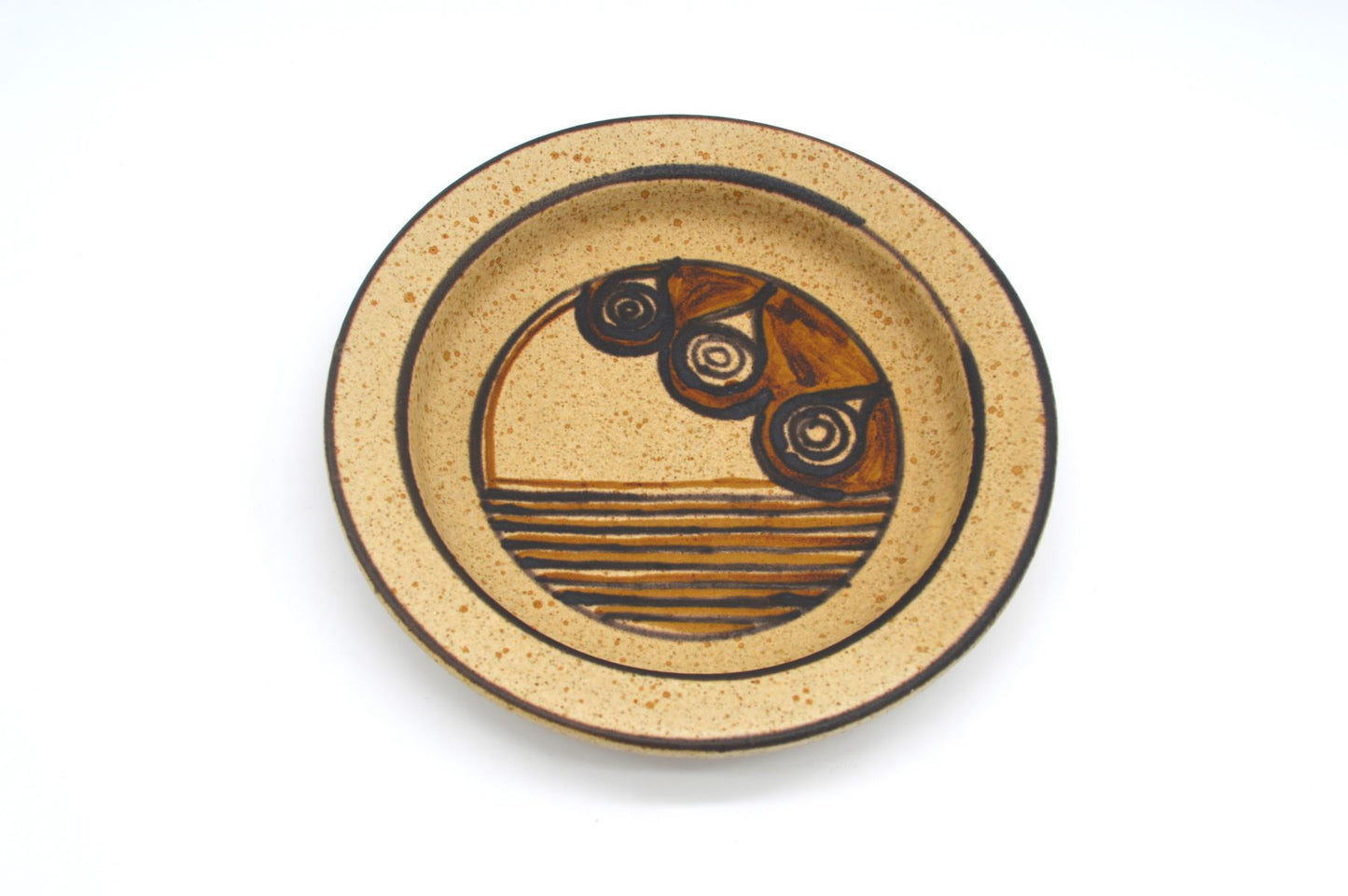 Mid-Century Modern Bente Jessen Danmark Kunstkeramik Schale 1970s Dänemark Studiokeramik Danish Design