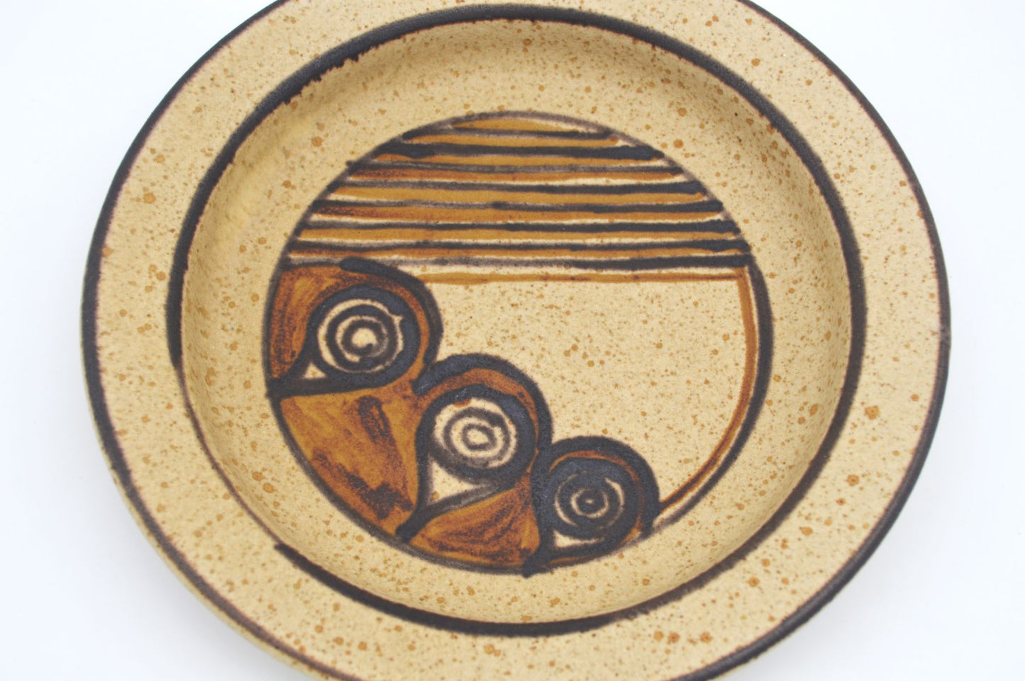 Mid-Century Modern Bente Jessen Danmark Kunstkeramik Schale 1970s Dänemark Studiokeramik Danish Design