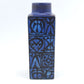 Vintage Royal Copenhagen Nils Thorsson Baca Fajance Vase 704/3259 im seltenen blau-schwarzen Design 1970s Mid-Century Danish Modern Design