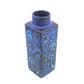 Vintage Royal Copenhagen Nils Thorsson Baca Fajance Vase 704/3259 im seltenen blau-schwarzen Design 1970s Mid-Century Danish Modern Design