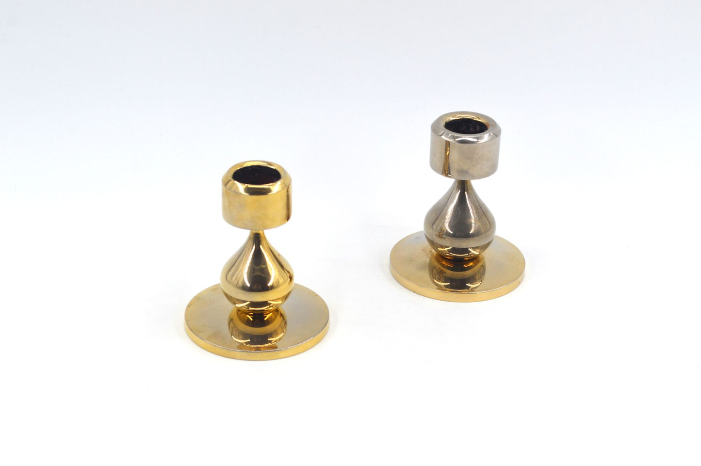 Vintage Design Asmussen Danmark 24 Karat vergoldete Design Kerzenhalter Hugo Asmussen Design 1970s dänische MCM Designklassiker (Kopie)