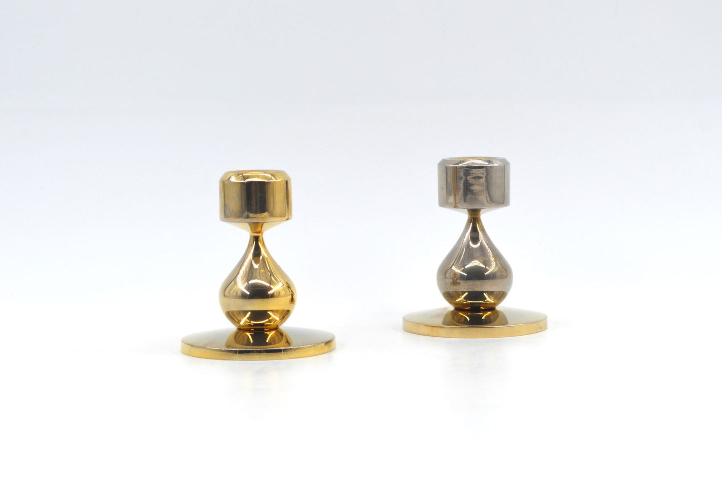 Vintage Design Asmussen Danmark 24 Karat vergoldete Design Kerzenhalter Hugo Asmussen Design 1970s dänische MCM Designklassiker (Kopie)