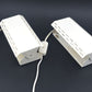 Set Knud Christensen Denmark Wandlampen mit weißem Schirm– dänische Design Wandlampen, dänisches Vintage Design 1960er Jahre MCM Designlampe
