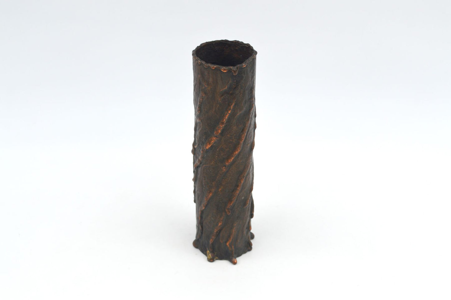 Skulpturale Mid-Century Brutalismus Bronze Vase 1960s Mid-Century Modern Brutalistische Kunst Bronze Unikat – westdeutsche Handarbeit