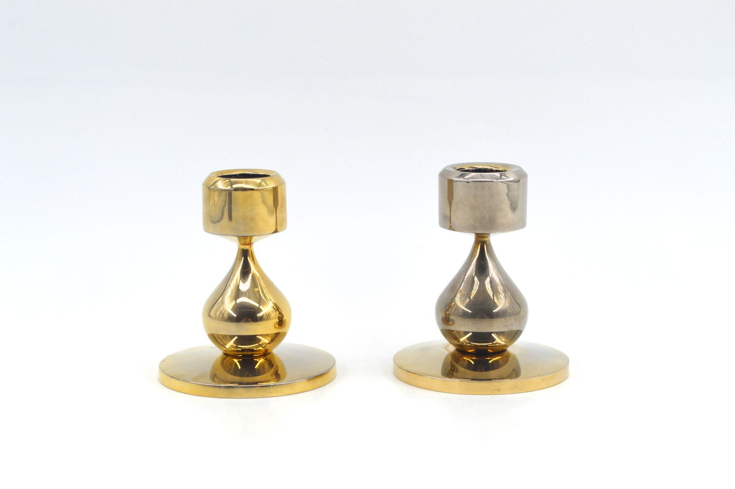 Vintage Design Asmussen Danmark 24 Karat vergoldete Design Kerzenhalter Hugo Asmussen Design 1970s dänische MCM Designklassiker (Kopie)