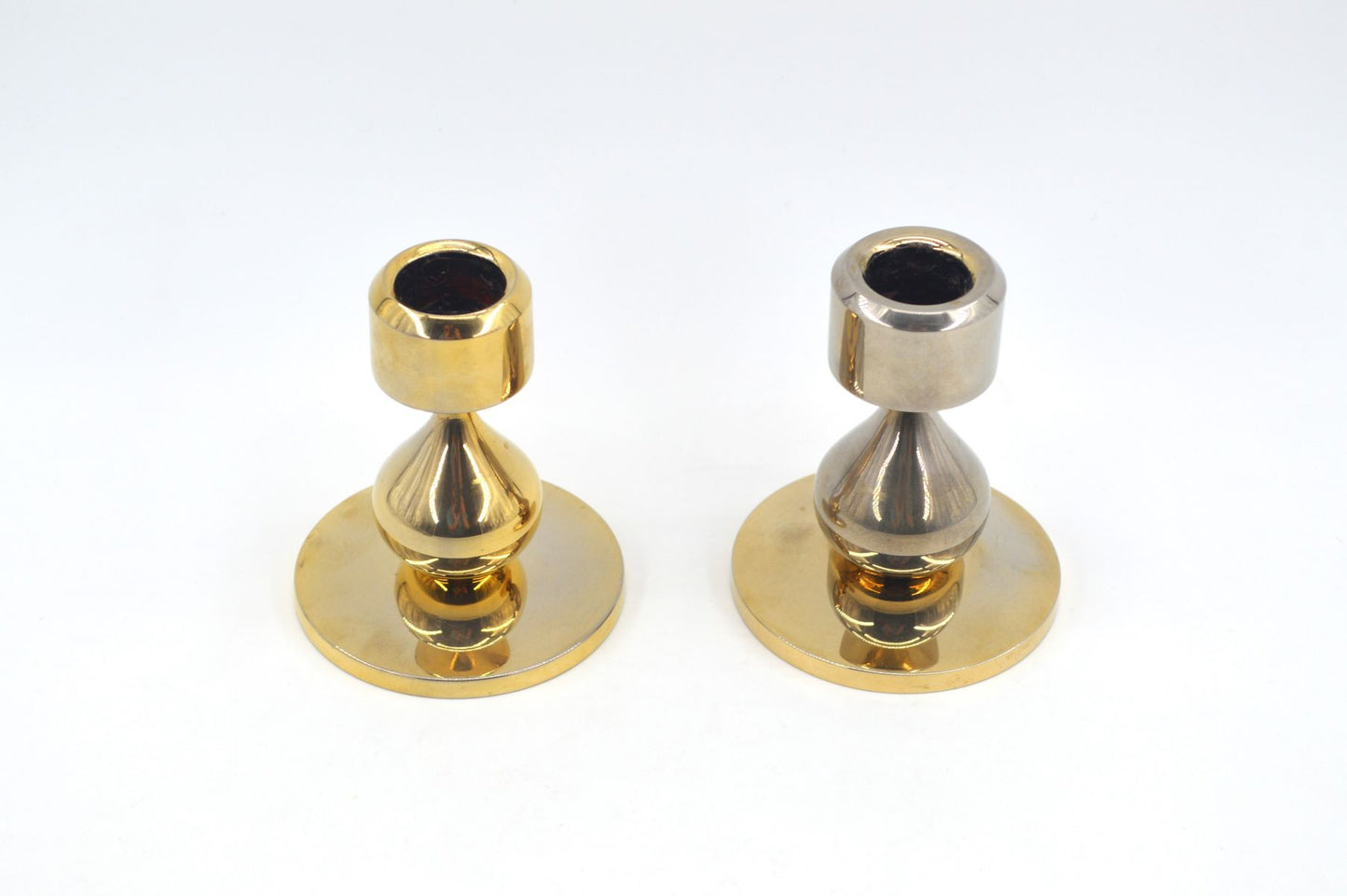 Vintage Design Asmussen Danmark 24 Karat vergoldete Design Kerzenhalter Hugo Asmussen Design 1970s dänische MCM Designklassiker (Kopie)