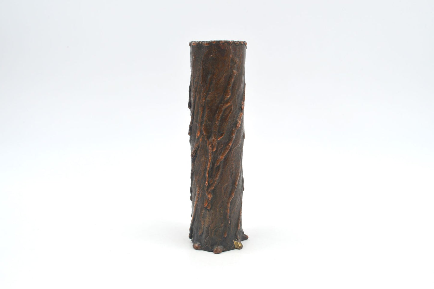 Skulpturale Mid-Century Brutalismus Bronze Vase 1960s Mid-Century Modern Brutalistische Kunst Bronze Unikat – westdeutsche Handarbeit