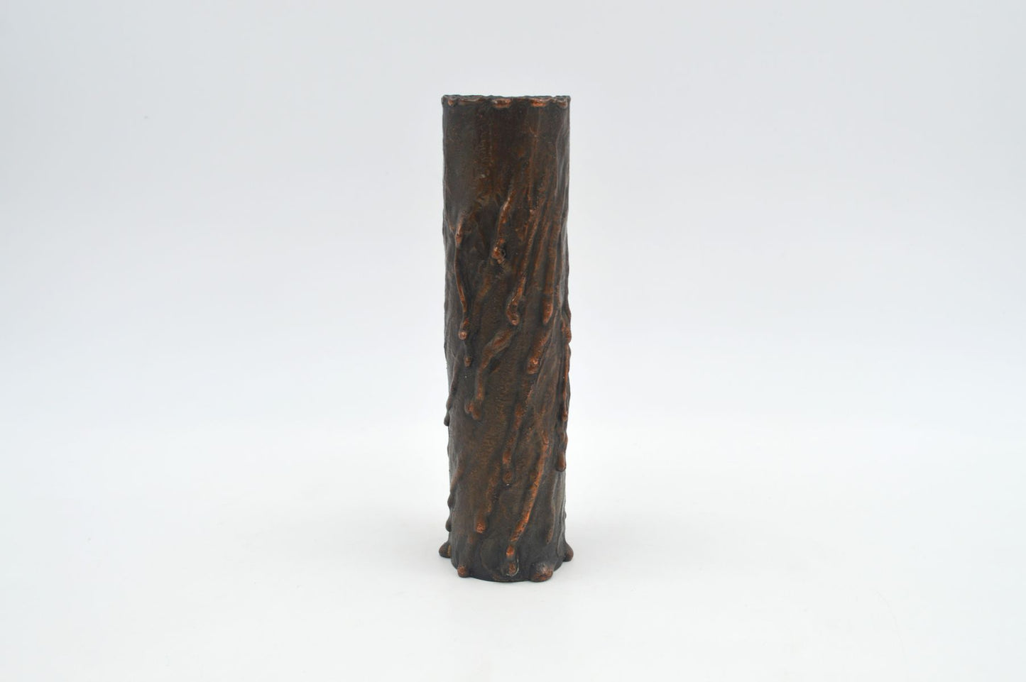 Skulpturale Mid-Century Brutalismus Bronze Vase 1960s Mid-Century Modern Brutalistische Kunst Bronze Unikat – westdeutsche Handarbeit