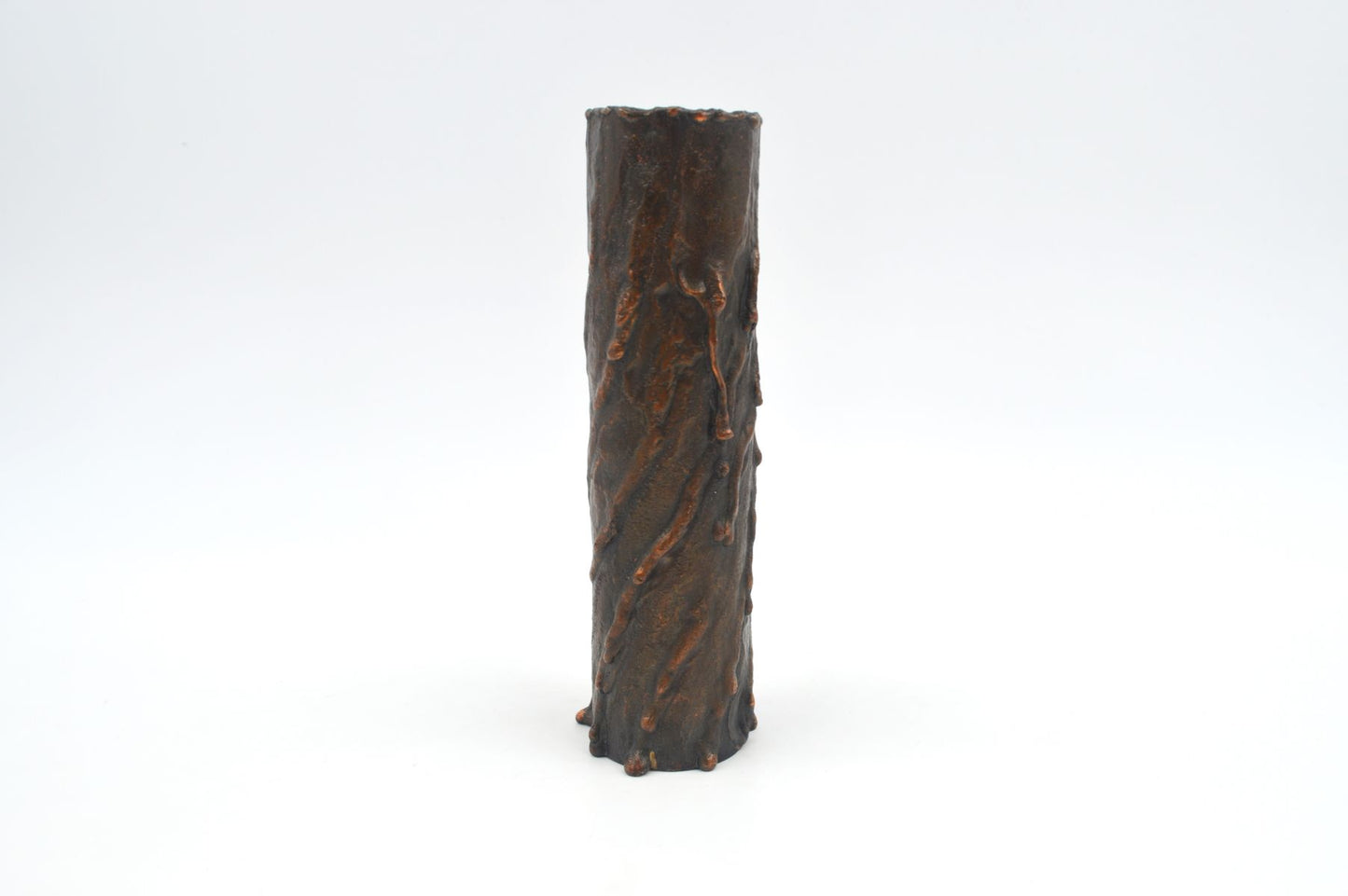 Skulpturale Mid-Century Brutalismus Bronze Vase 1960s Mid-Century Modern Brutalistische Kunst Bronze Unikat – westdeutsche Handarbeit