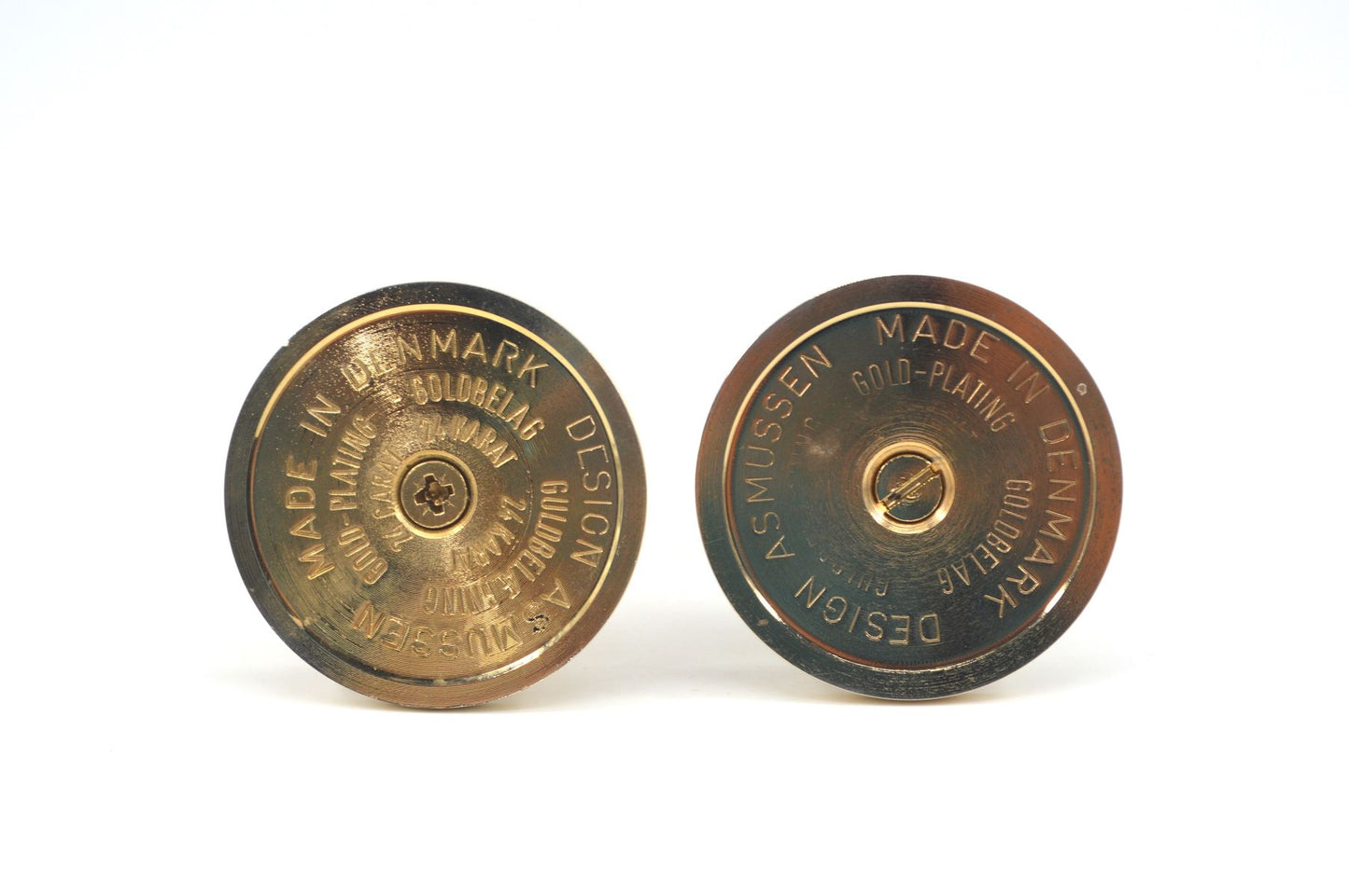 Vintage Design Asmussen Danmark 24 Karat vergoldete Design Kerzenhalter Hugo Asmussen Design 1970s dänische MCM Designklassiker (Kopie)