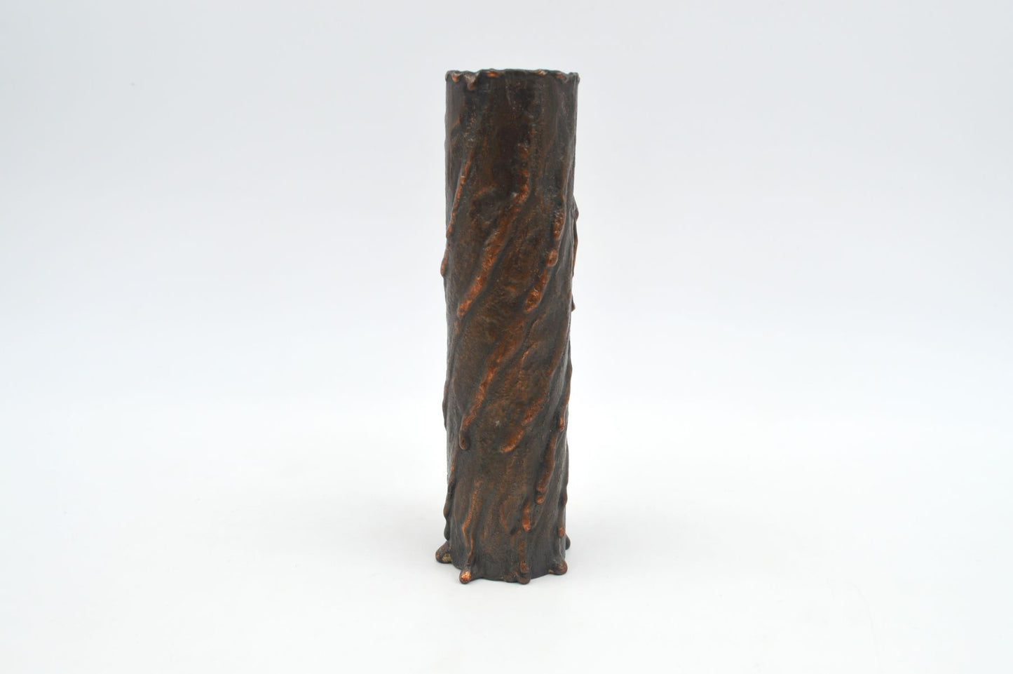 Skulpturale Mid-Century Brutalismus Bronze Vase 1960s Mid-Century Modern Brutalistische Kunst Bronze Unikat – westdeutsche Handarbeit
