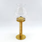 Original Hans Agne Jakobsson Markaryd Design Kerzenhalter L102/32 1960s Schwedischer Design Designklassiker aus Messing mit Glaslampenschirm