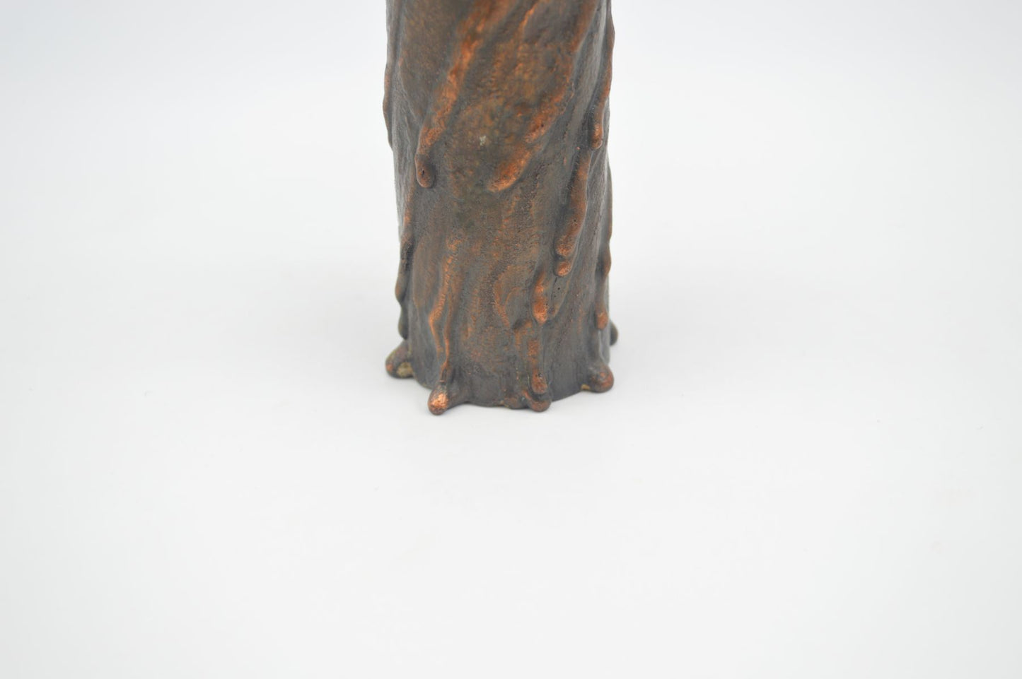Skulpturale Mid-Century Brutalismus Bronze Vase 1960s Mid-Century Modern Brutalistische Kunst Bronze Unikat – westdeutsche Handarbeit