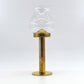 Original Hans Agne Jakobsson Markaryd Design Kerzenhalter L102/32 1960s Schwedischer Design Designklassiker aus Messing mit Glaslampenschirm