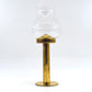 Original Hans Agne Jakobsson Markaryd Design Kerzenhalter L102/32 1960s Schwedischer Design Designklassiker aus Messing mit Glaslampenschirm