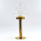 Original Hans Agne Jakobsson Markaryd Design Kerzenhalter L102/32 1960s Schwedischer Design Designklassiker aus Messing mit Glaslampenschirm