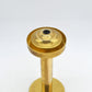 Original Hans Agne Jakobsson Markaryd Design Kerzenhalter L102/32 1960s Schwedischer Design Designklassiker aus Messing mit Glaslampenschirm