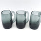 Set aus 6 Mid-Century Rauchglas Bierglas „Kolle“ aus dem Hadeland Glassverk Norwegen Design von Willy Johansson 1950s Skandinavischer Designklassiker