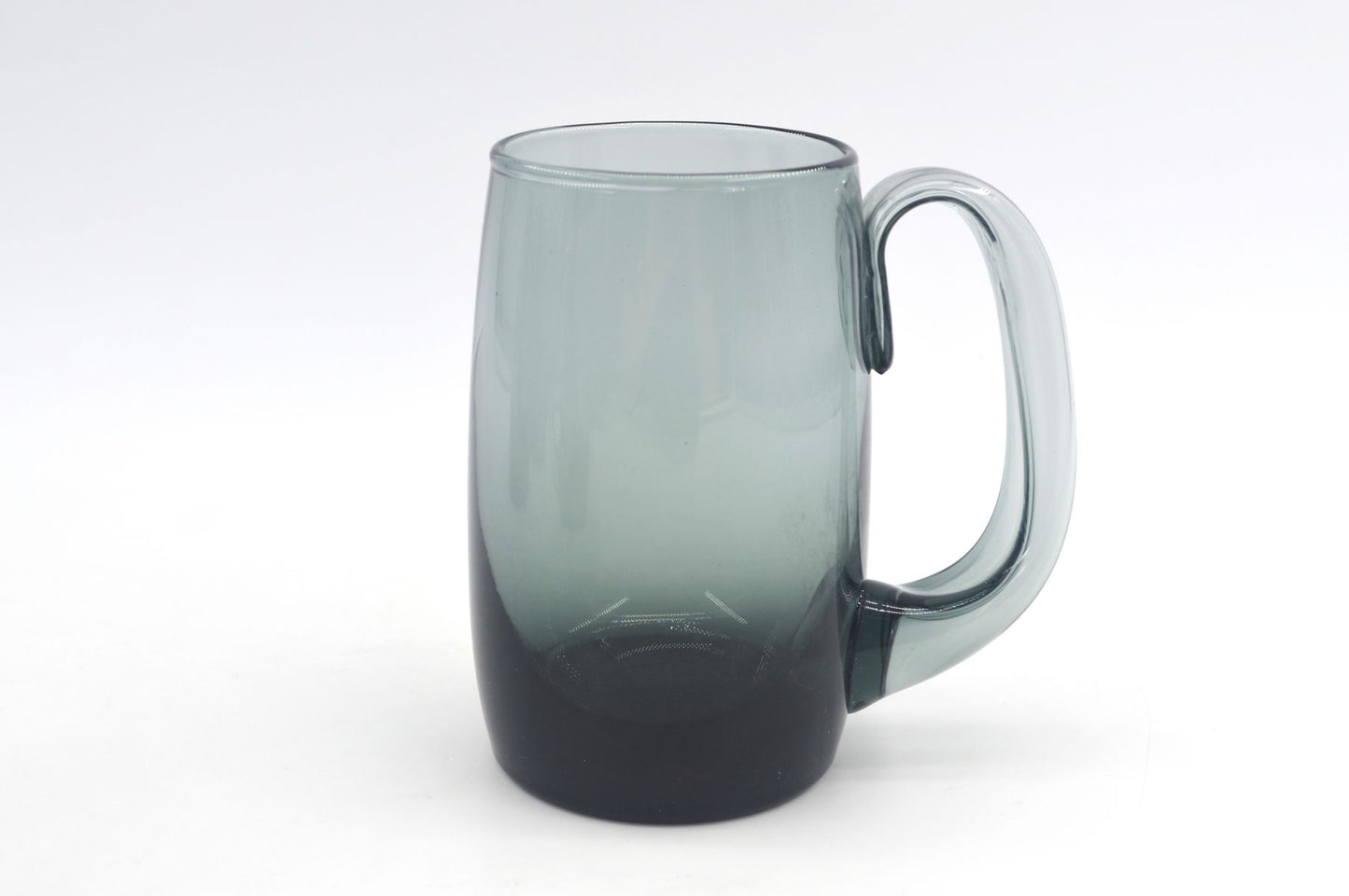 Set aus 6 Mid-Century Rauchglas Bierglas „Kolle“ aus dem Hadeland Glassverk Norwegen Design von Willy Johansson 1950s Skandinavischer Designklassiker