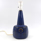 Große blaue Vintage Einar Johansen Tischlampe 1020 für Søholm Stentøj Bornholm Keramik Dänemark 1960's Danish Mid-Century Modern Designlampe