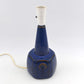 Große blaue Vintage Einar Johansen Tischlampe 1020 für Søholm Stentøj Bornholm Keramik Dänemark 1960's Danish Mid-Century Modern Designlampe